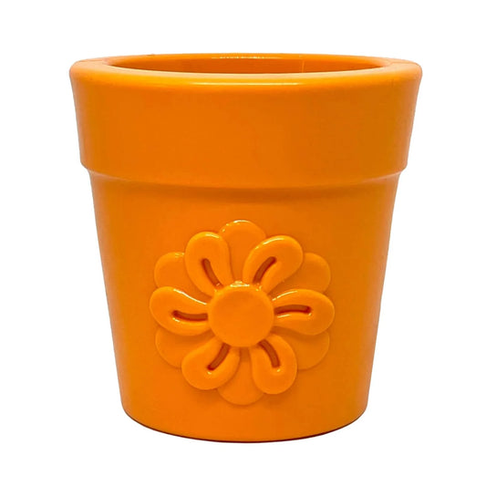 Soda Pup flower pot orange